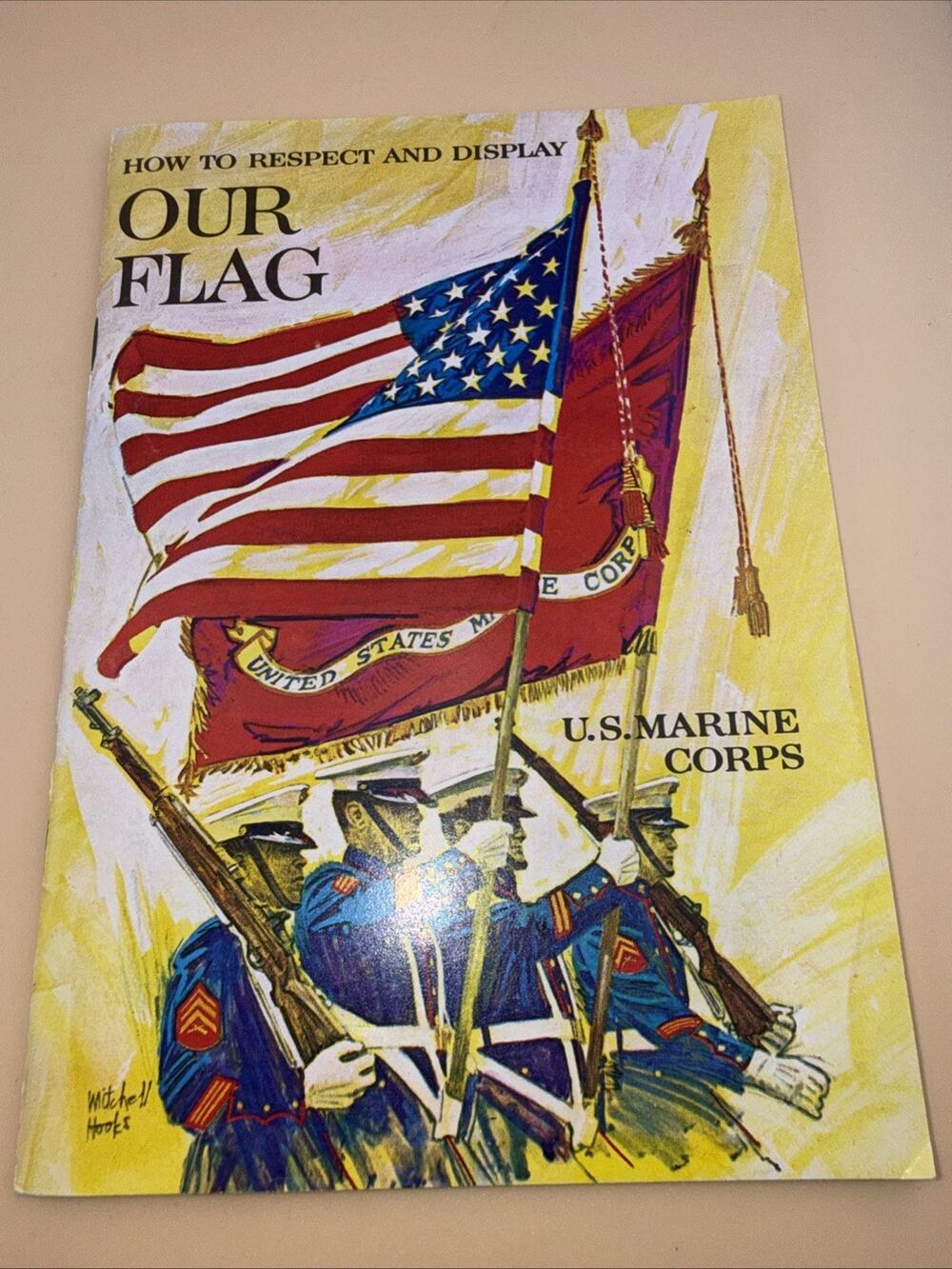 c1970s How to Respect and Display Our Flag U.S. Marine Corps Vintage Booklet